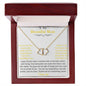 A everlasting love necklace in a mahogany box.