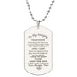 stainless-steel engraved dog tag necklace