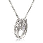 lucky in love necklace up close of charm sideways angle