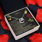 lucky in love necklace in two-tone box angled left
