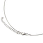 white gold lucky in love necklace showing size adjustment
