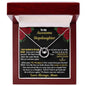 white gold lucky in love necklace in mahogany box