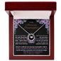 white gold lucky in love necklace in mahogany box