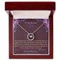lucky in love necklace in mahogany box