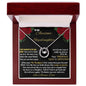 white gold lucky in love necklace in mahogany box