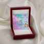 lucky in love necklace mahogany box angled right