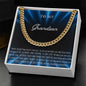 Cuban Chain Necklace in polished stainless steel and in a two-tone box angle 4