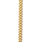 yellow gold Cuban link chain up close of links