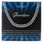 Cuban Chain Necklace in polished stainless steel and in a two-tone box angle 1