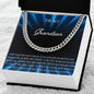 Cuban Chain Necklace in polished stainless steel and in a two-tone box angle 4