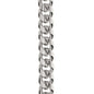 stainless-steel Cuban link chain up close on links