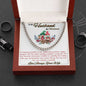 stainless-steel Cuban link chain in luxury box