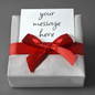 gift wrap white jewelry box single red bow personal message card