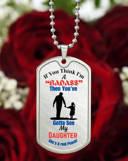 Graphic Dog Tag Chain polished stainless-steel.