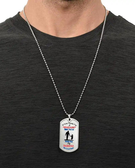 Graphic Dog Tag Chain polished stainless-steel.