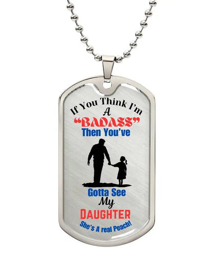 Graphic Dog Tag Chain polished stainless-steel.
