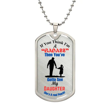 Graphic Dog Tag Chain polished stainless-steel.