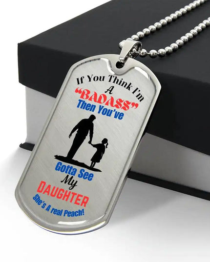 Graphic Dog Tag Chain polished stainless-steel.