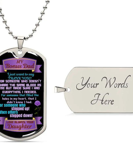 stainless-steel graphic dog tag chain 