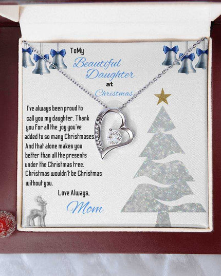 white gold forever love necklace in luxury box 