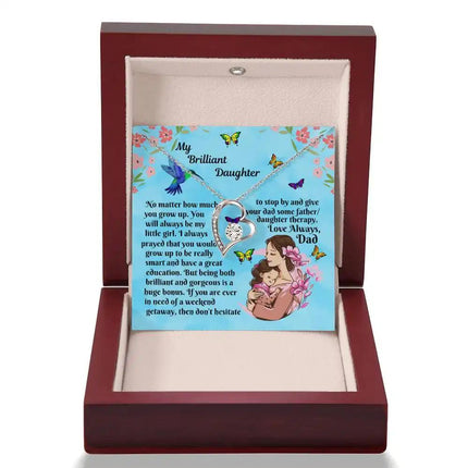 Forever Love Necklace white gold mahogany box