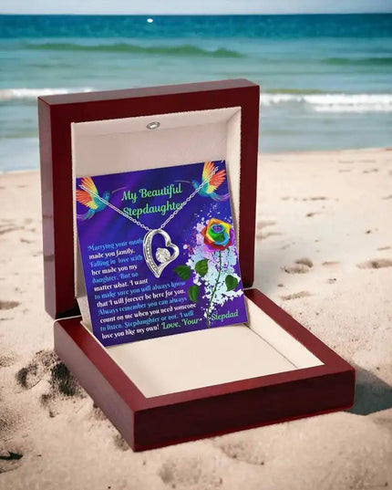 Forever Love Necklace white gold mahogany box