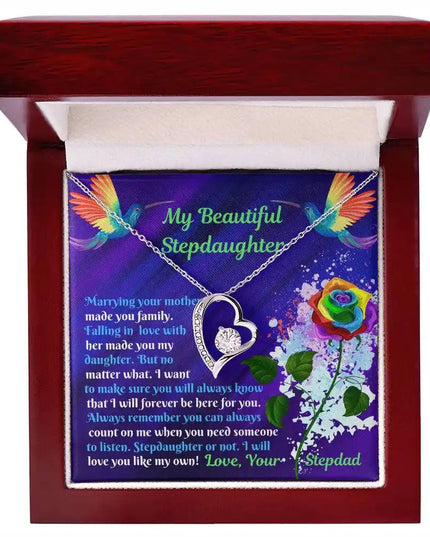 Forever Love Necklace white gold mahogany box