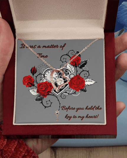 forever love necklace in a soft box