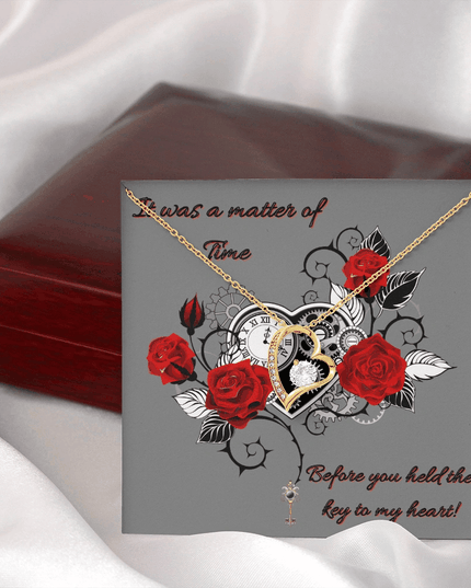 forever love necklace in a soft box