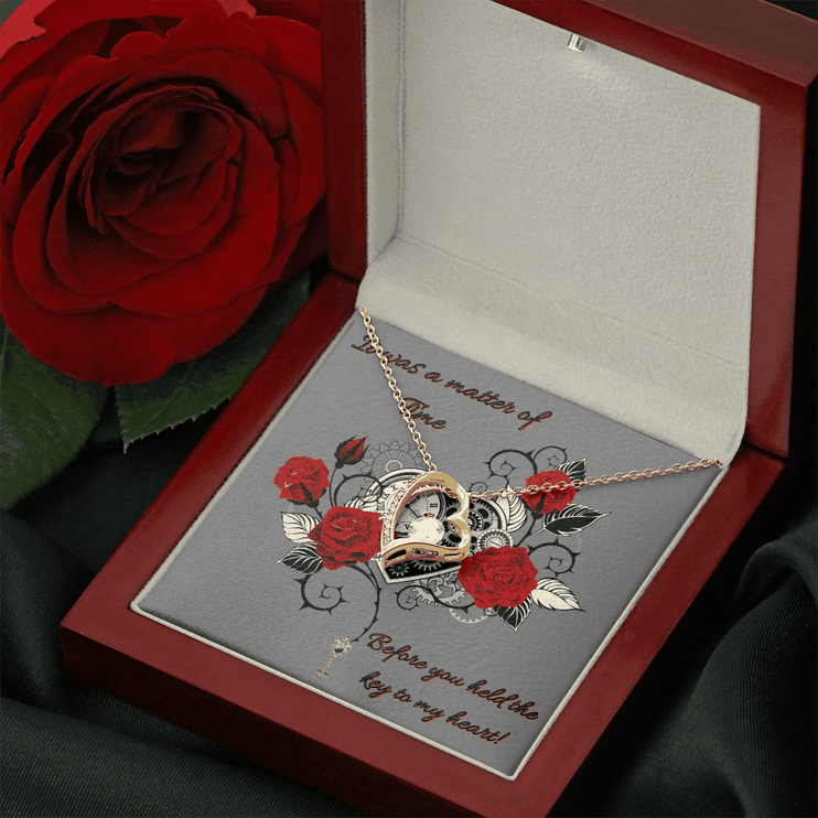 forever love necklace in a soft box