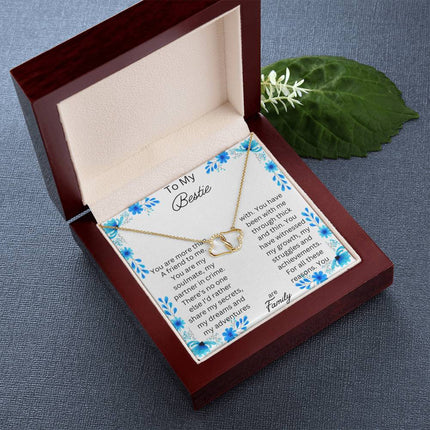 Everlasting Love Necklace in 10k Gold and in a Mahogany Box Angle 2