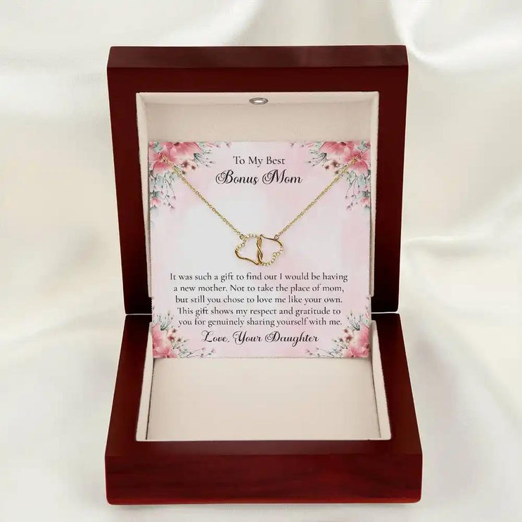 Everlasting Love Necklace on a cloth
