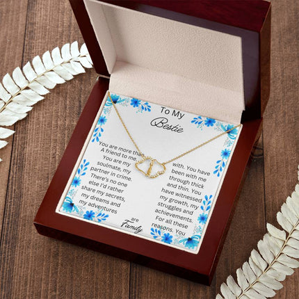 Everlasting Love Necklace in 10k Gold and in a Mahogany Box Angle 5