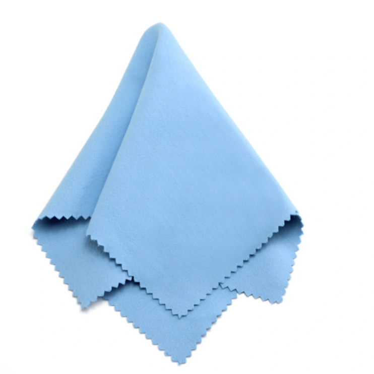 Polishing Cloth light blue in color on a all white background