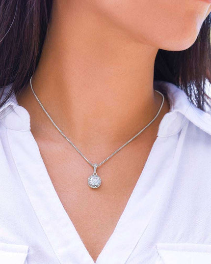 eternal hope necklace on a model's neck
