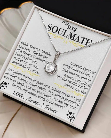 a eternal hope necklace in a white shell.