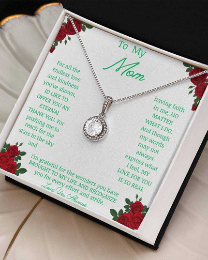 Eternal Hope Necklace with a white gold pendant in a two-tone box angle 3