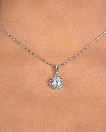 eternal hope necklace on a model's neck
