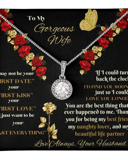 white gold eternal hope necklace in two-tone box
