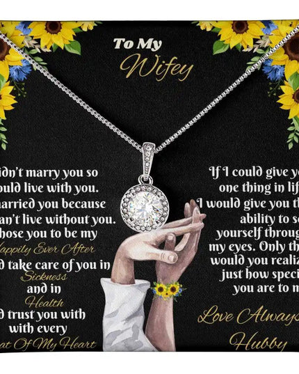 white gold eternal hope necklace in two-tone box