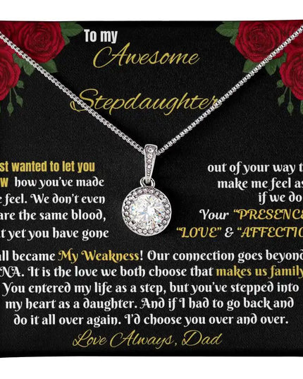 white gold eternal hope necklace in a two-tone box