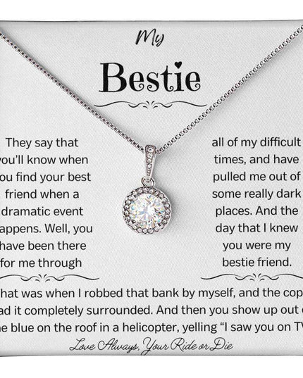 a eternal hope necklace up close