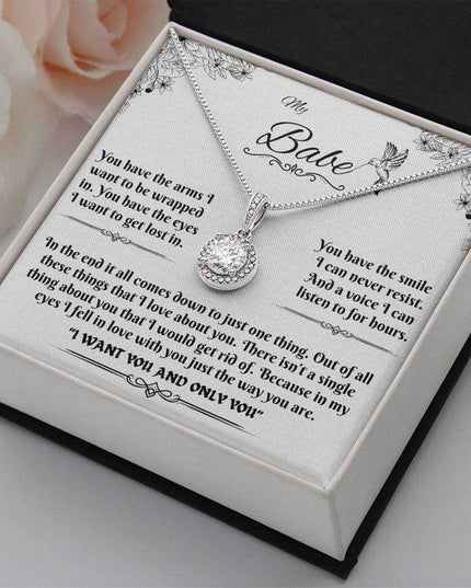 eternal hope necklace in a soft box