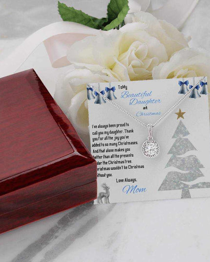 eternal hope necklace on top of a closed luxury box box