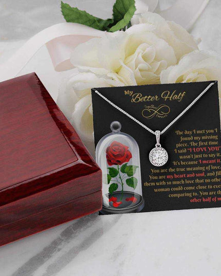 eternal hope necklace outside of a closed luxury box