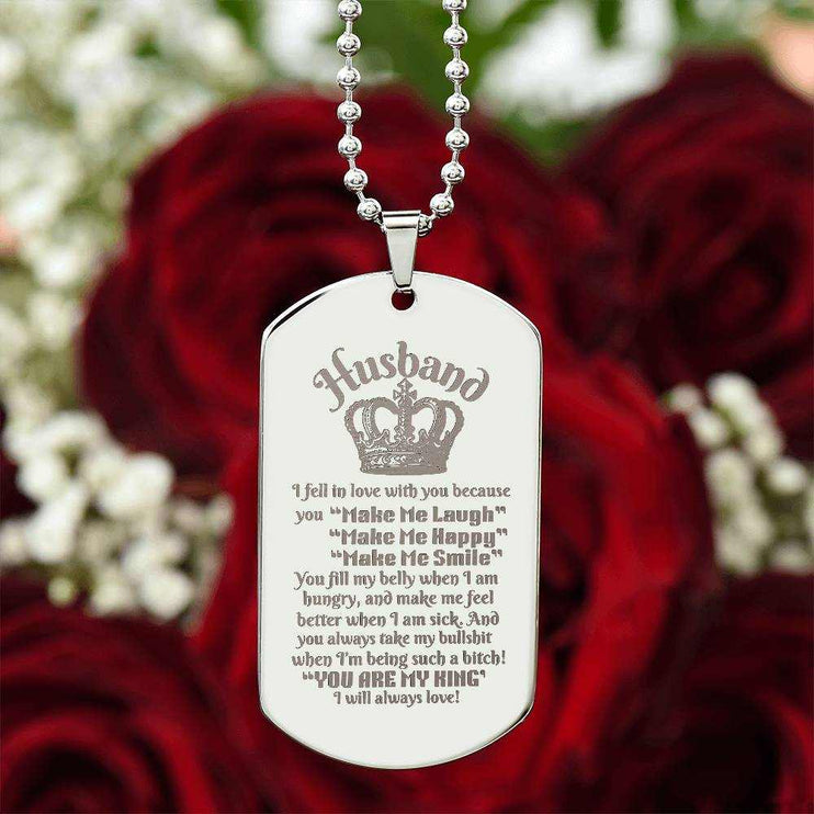 stainless-steel engraved dog tag