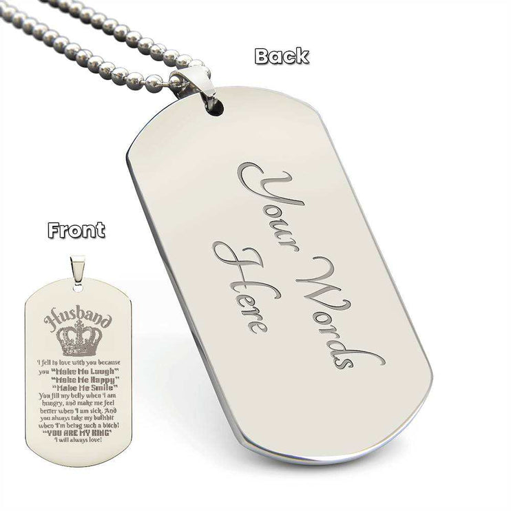 stainless-steel engraved dog tag