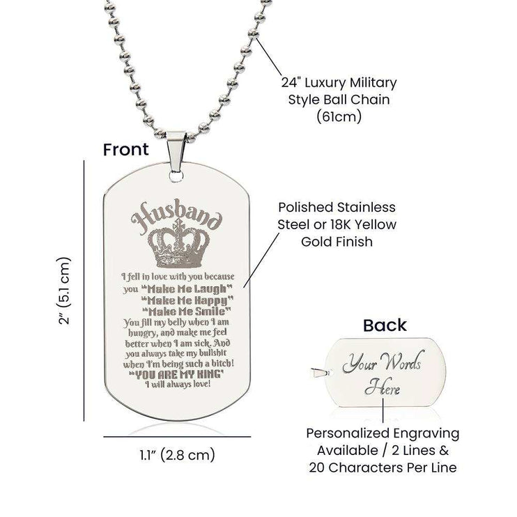 stainless-steel engraved dog tag