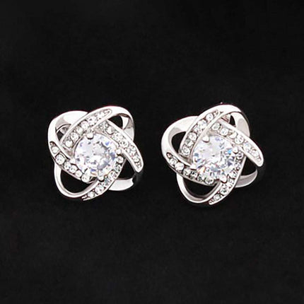 love knot stud earrings