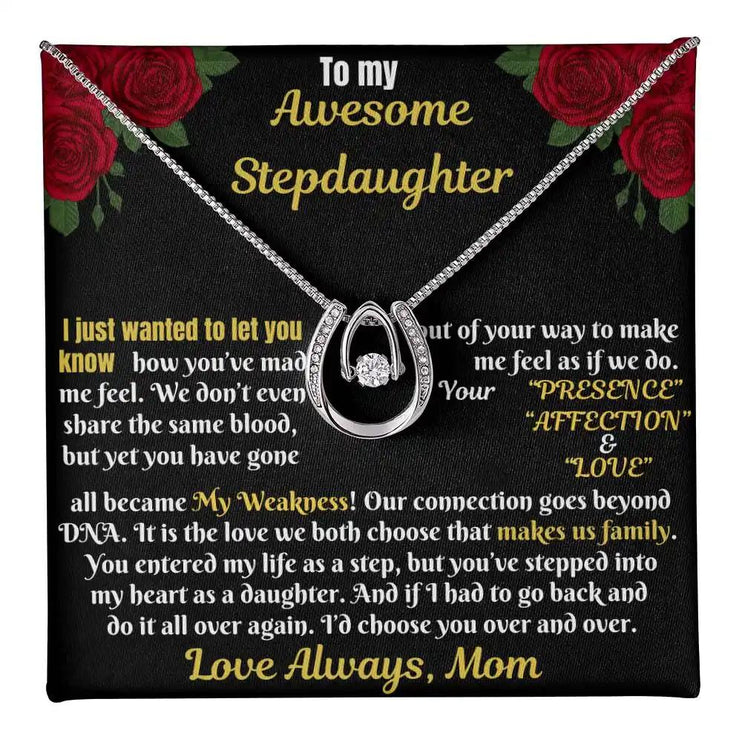 white gold lucky in love necklace in two-tone box